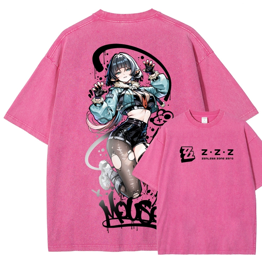 Zenless Zone Zero Unisex Fit Washed T-Shirt 2511009848