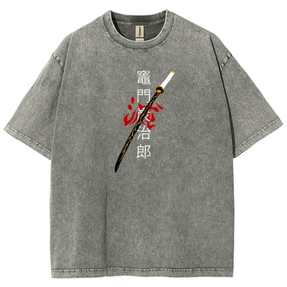 Zenitsu - Demon Slayer Clothing Washed Cotton T-Shirt