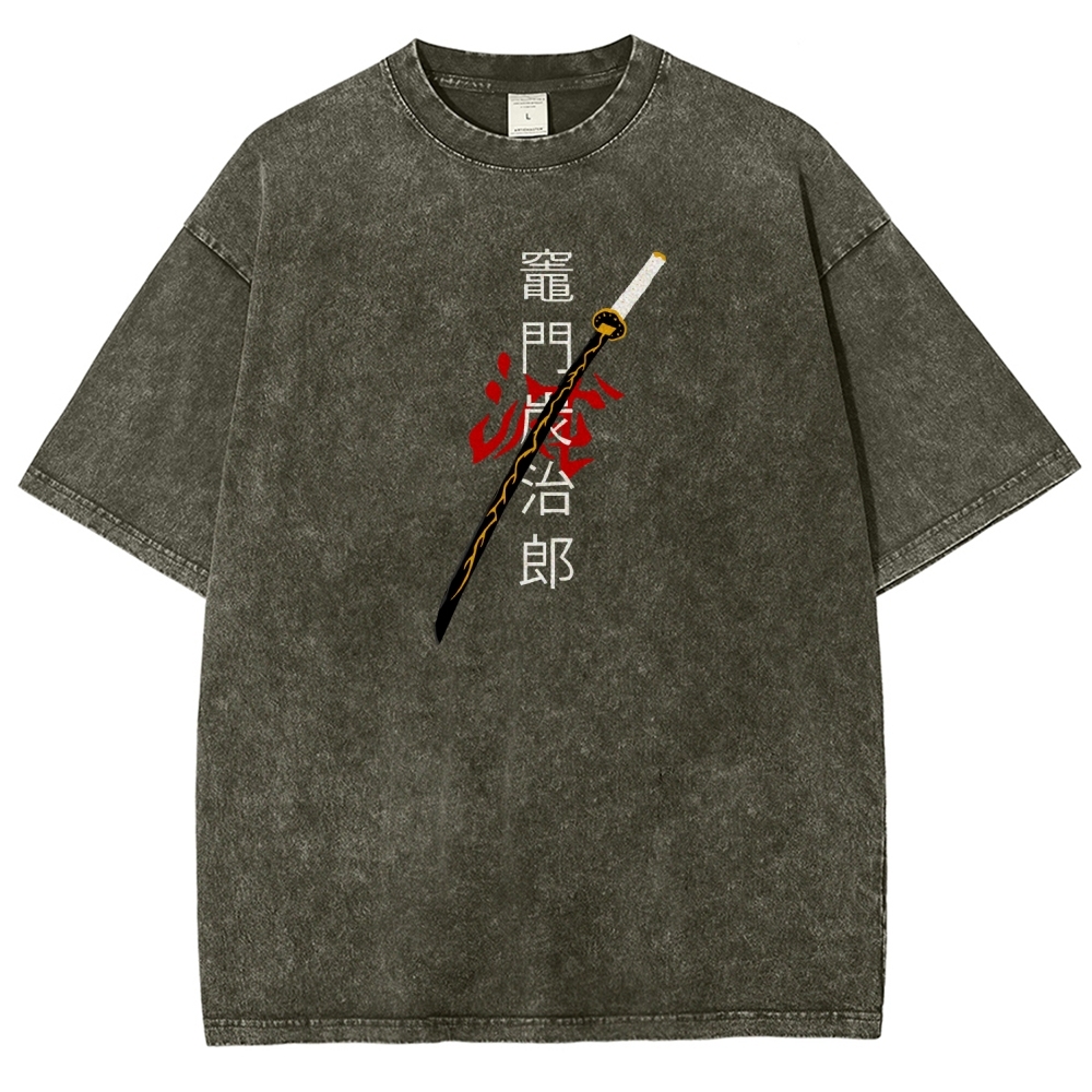 Zenitsu - Demon Slayer Clothing Washed Cotton T-Shirt