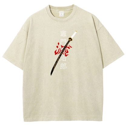 Zenitsu - Demon Slayer Clothing Washed Cotton T-Shirt