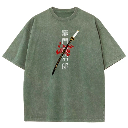 Zenitsu - Demon Slayer Clothing Washed Cotton T-Shirt