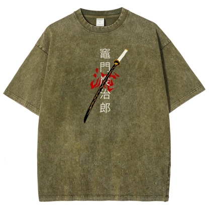 Zenitsu - Demon Slayer Clothing Washed Cotton T-Shirt
