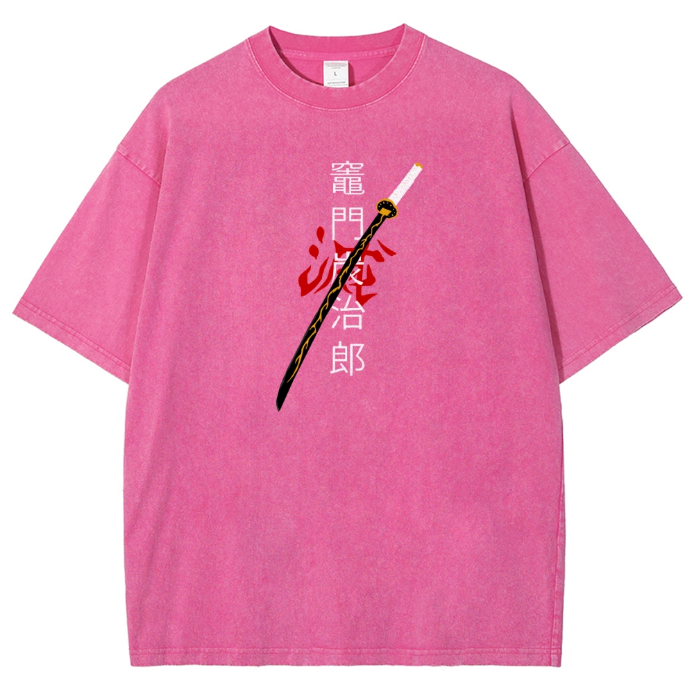 Zenitsu - Demon Slayer Clothing Washed Cotton T-Shirt