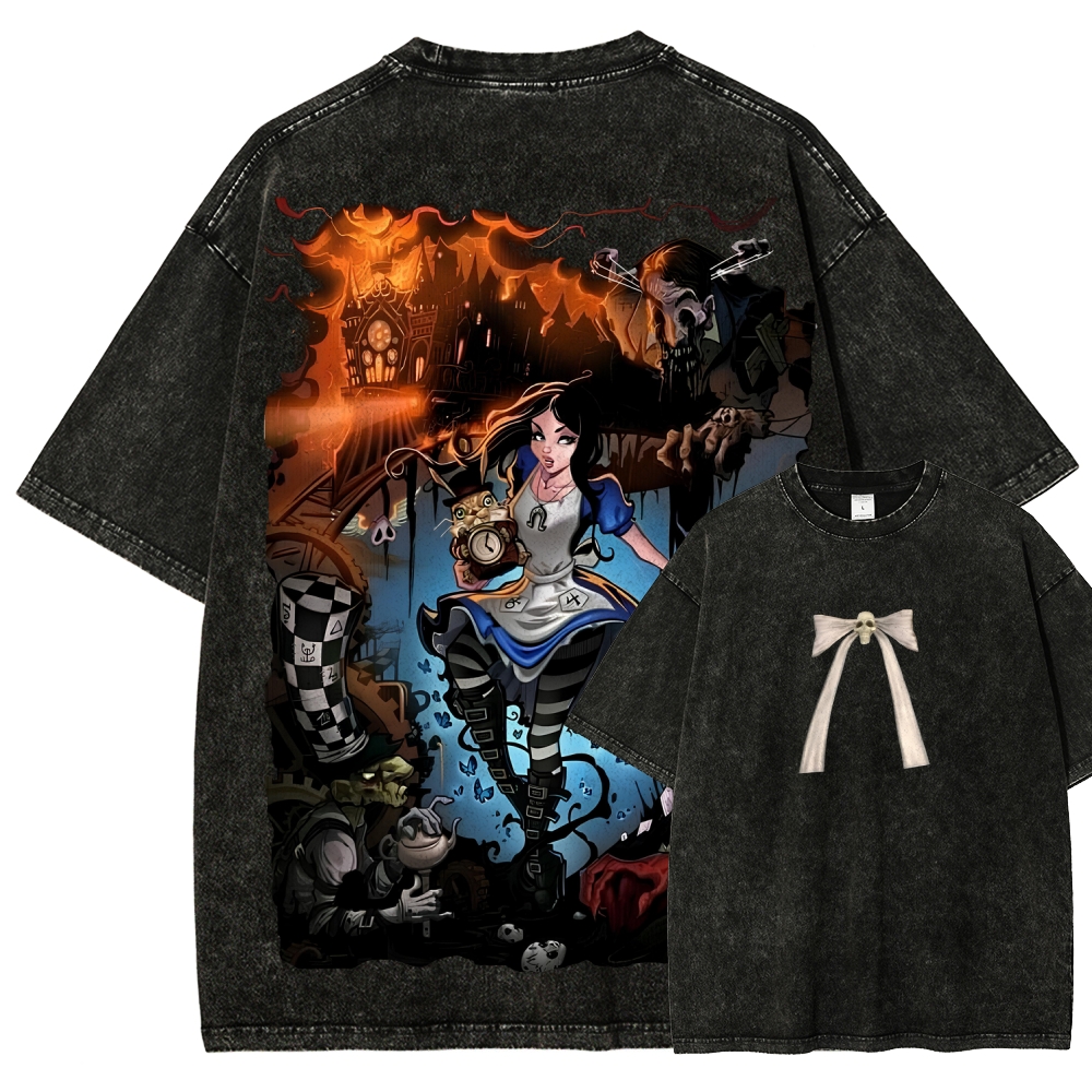 Alice Madness Returns Unisex Fit Washed T-Shirt