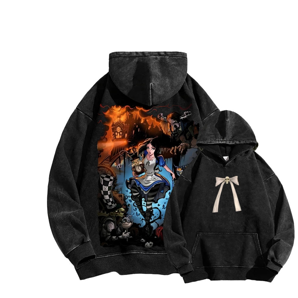 Alice Madness Returns Unisex washed Hoodie