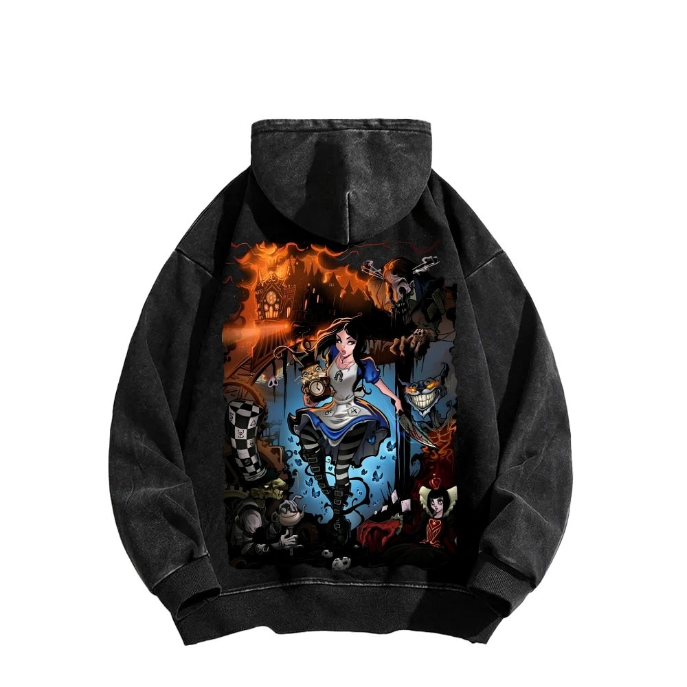 Alice Madness Returns Unisex washed Hoodie