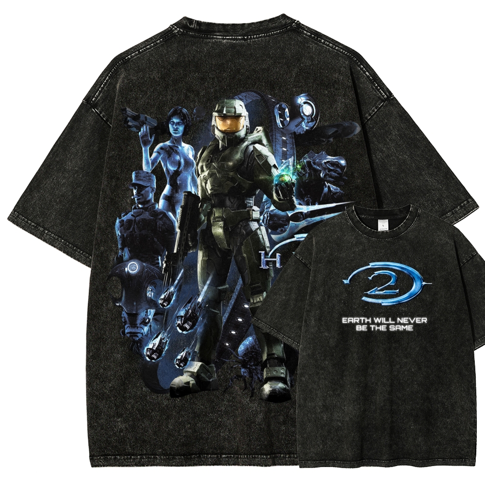 Halo Unisex Fit Washed T-Shirt 2511028074