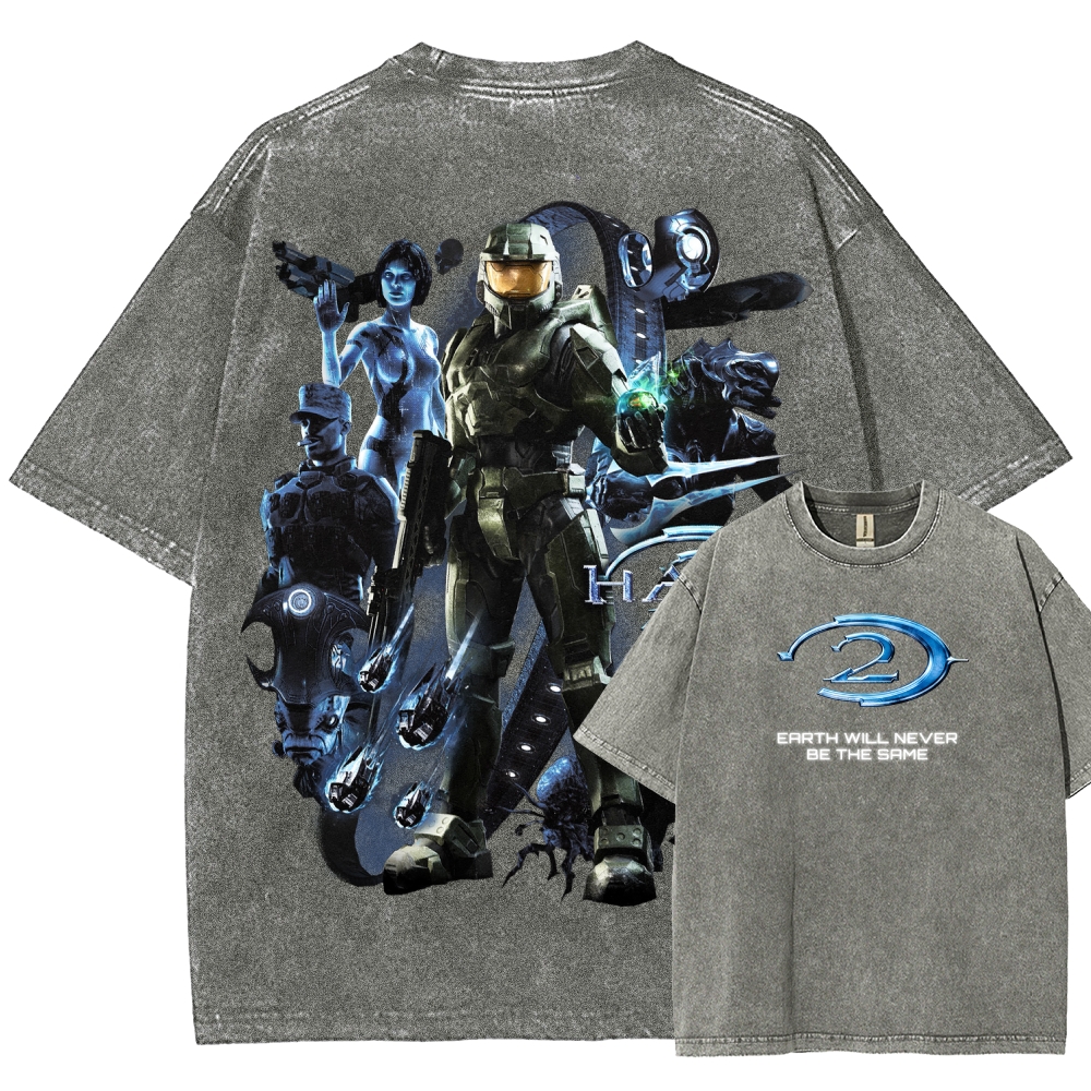 Halo Unisex Fit Washed T-Shirt 2511028074