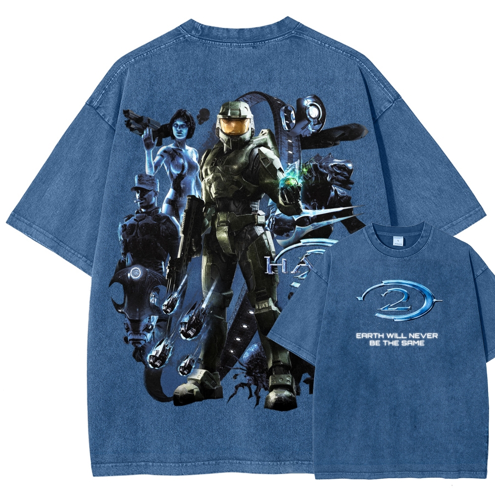 Halo Unisex Fit Washed T-Shirt 2511028074