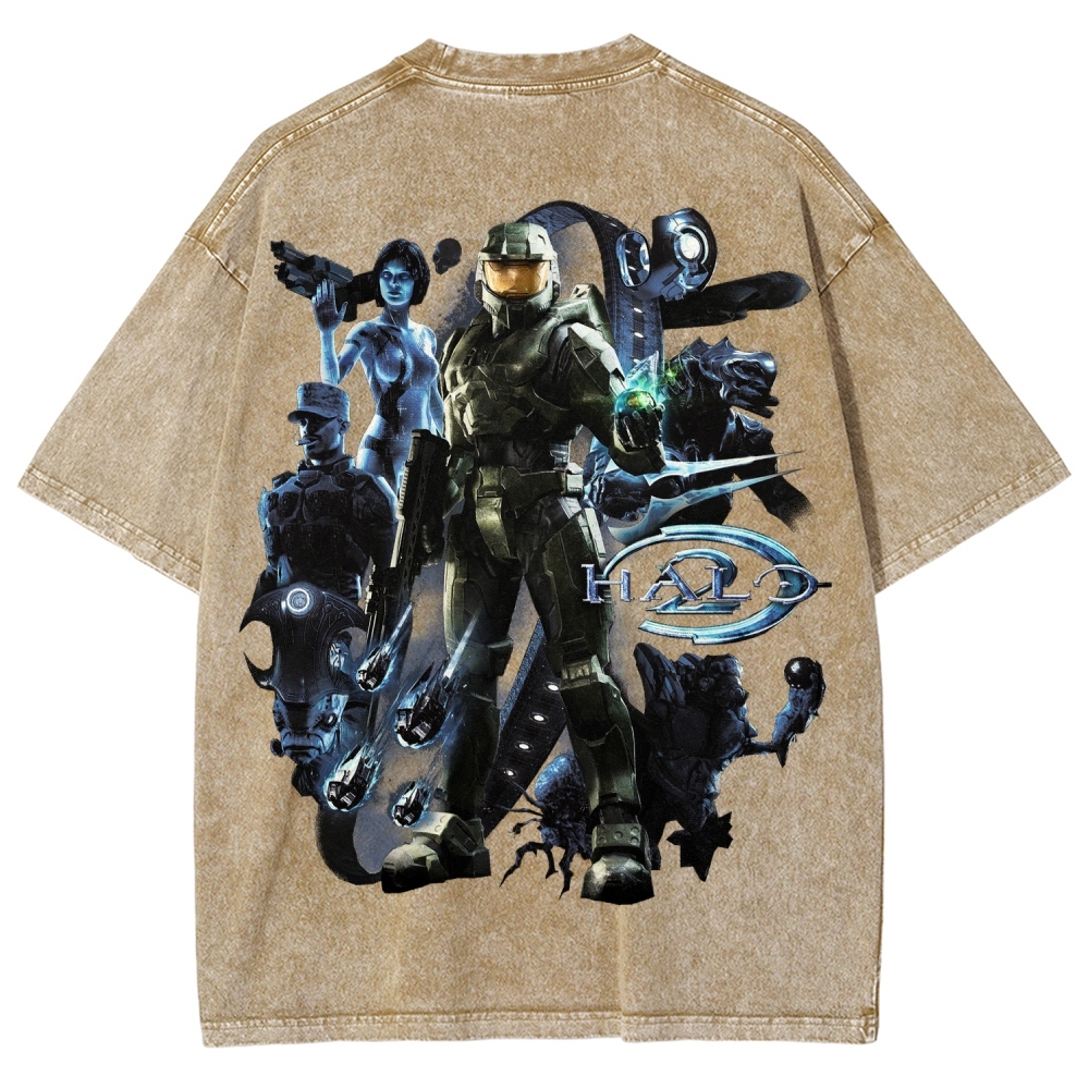 Halo Unisex Fit Washed T-Shirt 2511028074