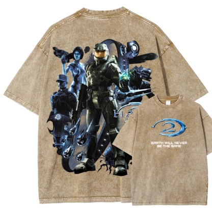 Halo Unisex Fit Washed T-Shirt 2511028074