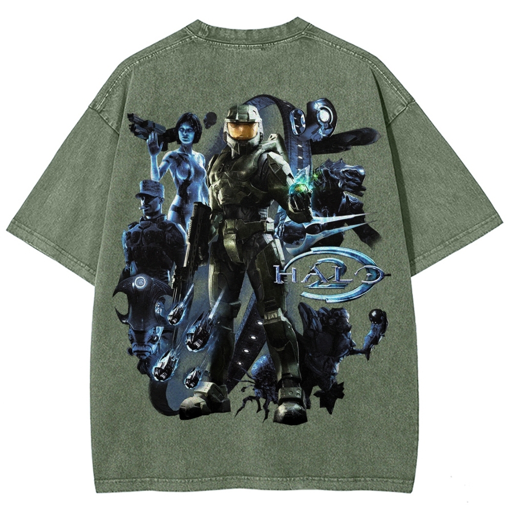 Halo Unisex Fit Washed T-Shirt 2511028074