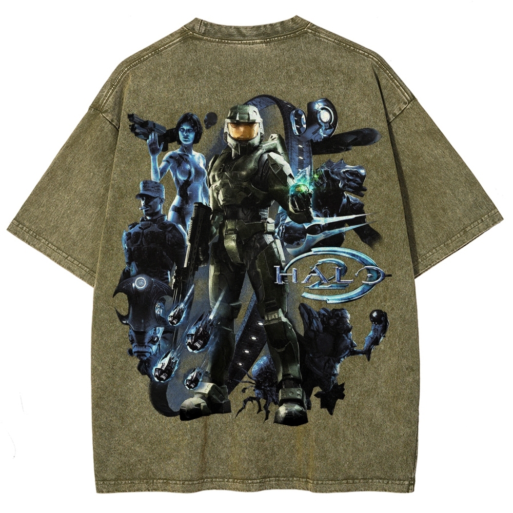 Halo Unisex Fit Washed T-Shirt 2511028074