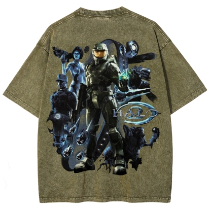 Halo Unisex Fit Washed T-Shirt 2511028074
