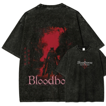Bloodborne Vintage Unisex Fit Washed T-Shirt 2512016779