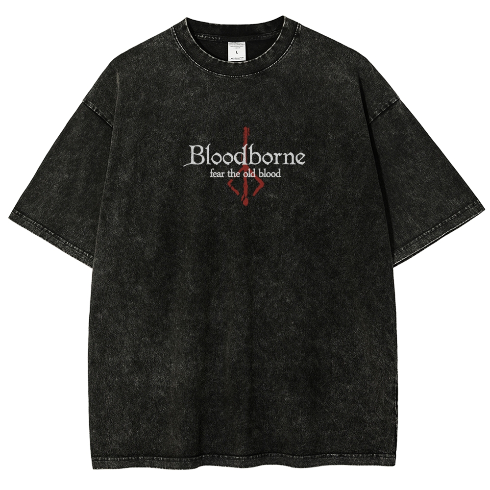 Bloodborne Vintage Unisex Fit Washed T-Shirt 2512016779