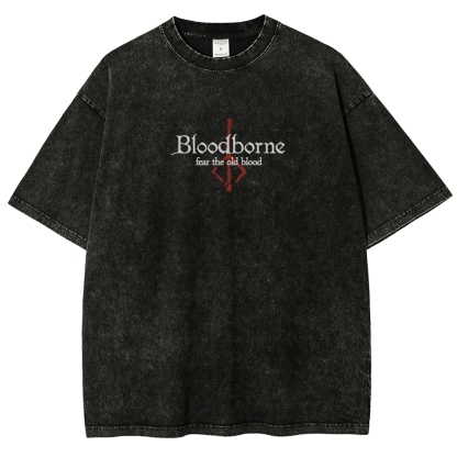 Bloodborne Vintage Unisex Fit Washed T-Shirt 2512016779