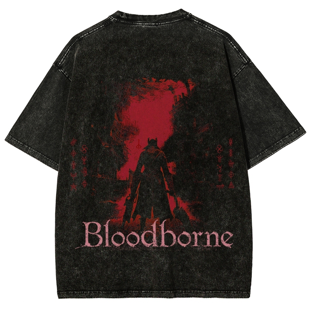 Bloodborne Vintage Unisex Fit Washed T-Shirt 2512016779