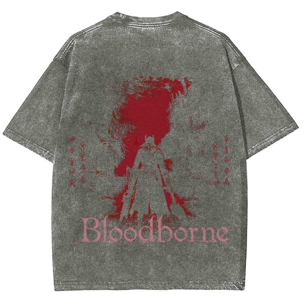 Bloodborne Vintage Unisex Fit Washed T-Shirt 2512016779