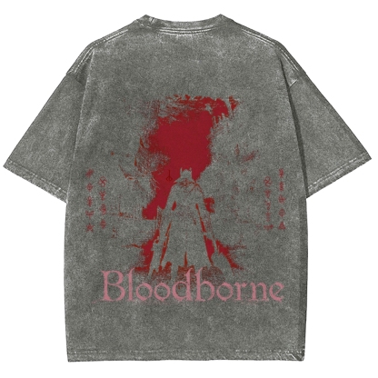 Bloodborne Vintage Unisex Fit Washed T-Shirt 2512016779