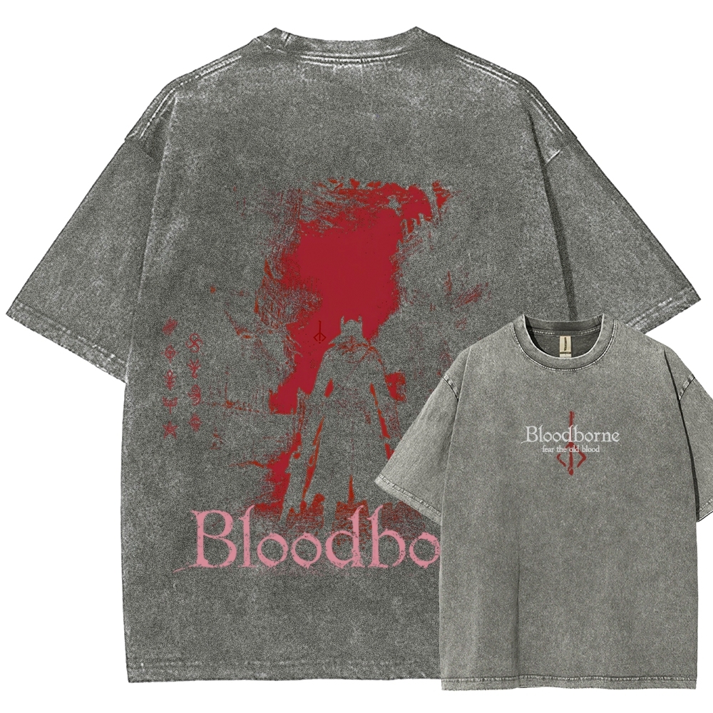 Bloodborne Vintage Unisex Fit Washed T-Shirt 2512016779