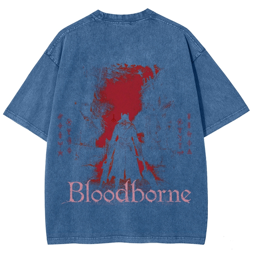 Bloodborne Vintage Unisex Fit Washed T-Shirt 2512016779