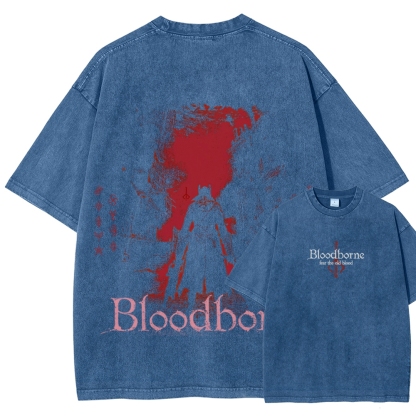 Bloodborne Vintage Unisex Fit Washed T-Shirt 2512016779