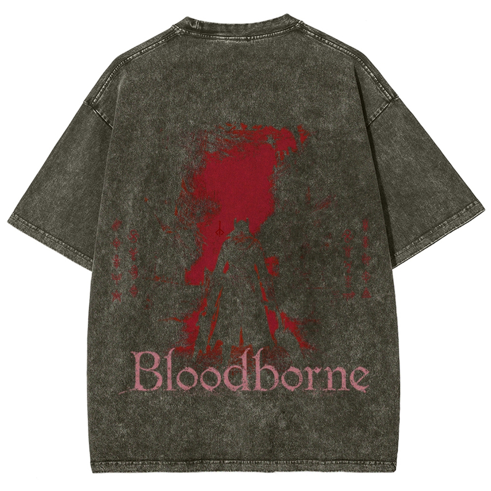Bloodborne Vintage Unisex Fit Washed T-Shirt 2512016779