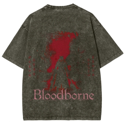 Bloodborne Vintage Unisex Fit Washed T-Shirt 2512016779