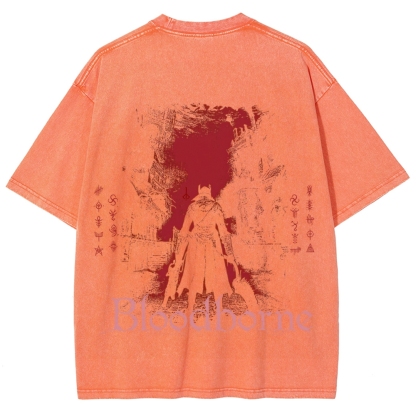 Bloodborne Vintage Unisex Fit Washed T-Shirt 2512016779