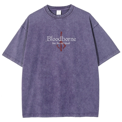 Bloodborne Vintage Unisex Fit Washed T-Shirt 2512016779