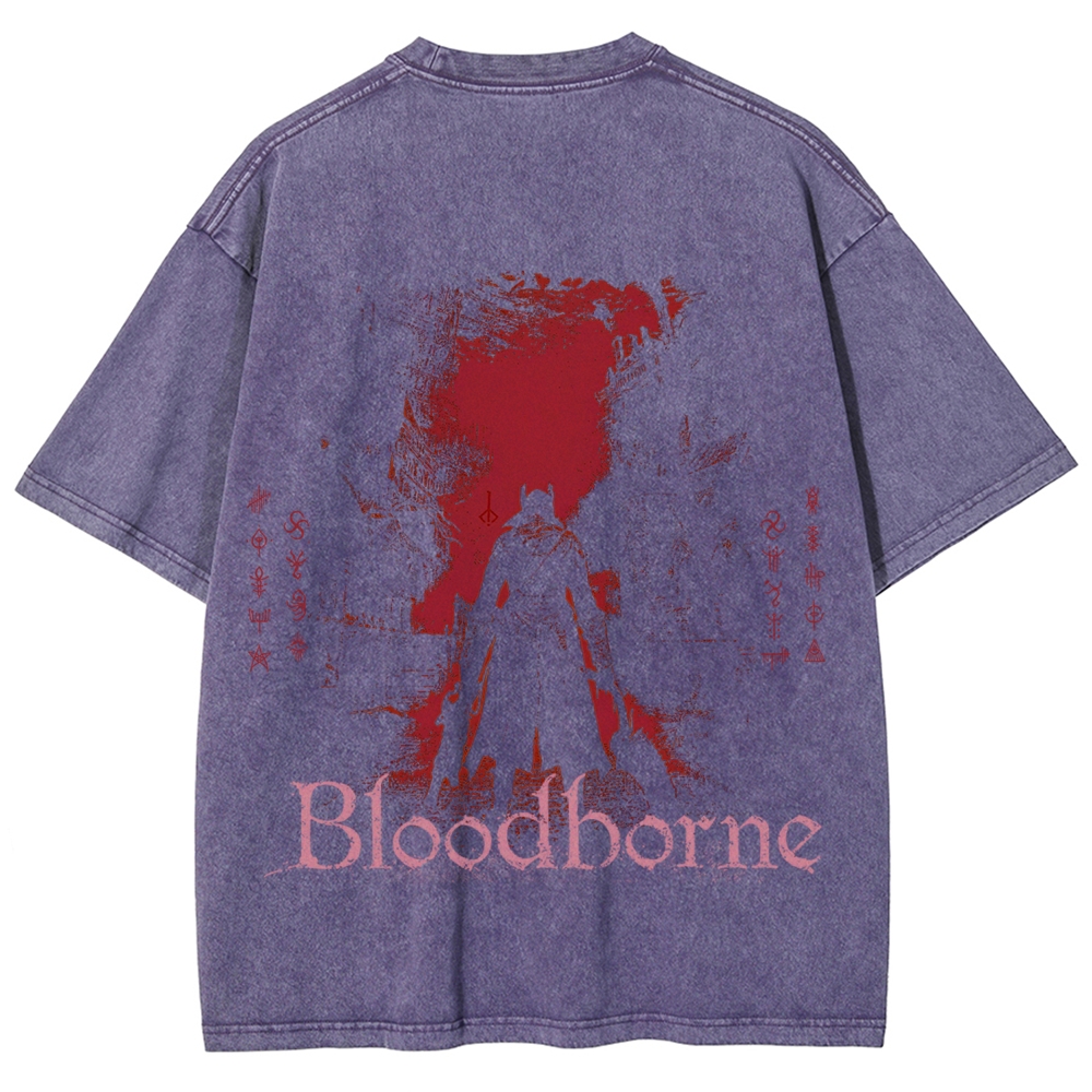Bloodborne Vintage Unisex Fit Washed T-Shirt 2512016779