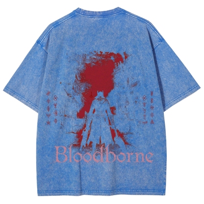 Bloodborne Vintage Unisex Fit Washed T-Shirt 2512016779
