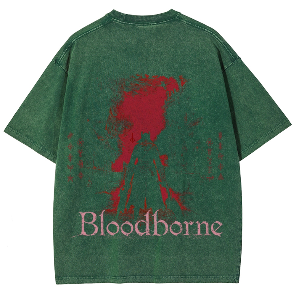 Bloodborne Vintage Unisex Fit Washed T-Shirt 2512016779