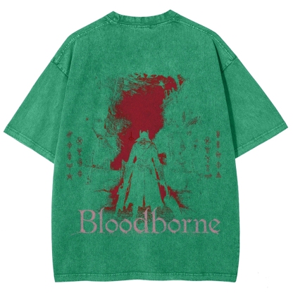 Bloodborne Vintage Unisex Fit Washed T-Shirt 2512016779