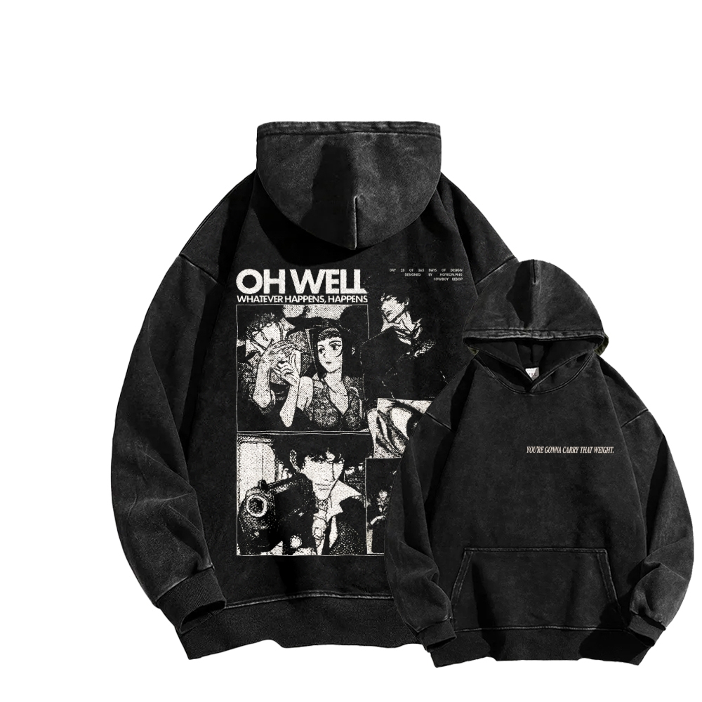 Cowboy bebop Unisex Washed Hoodie 2601000127