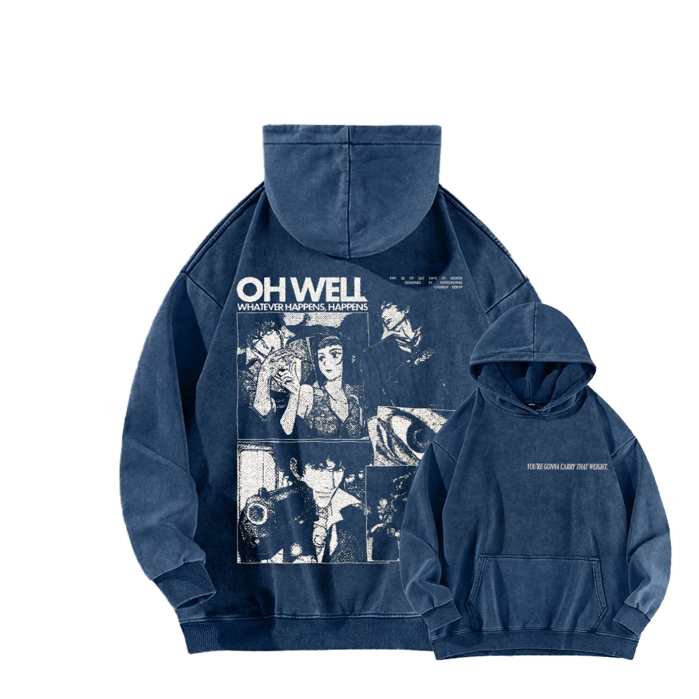 Cowboy bebop Unisex Washed Hoodie 2601000127