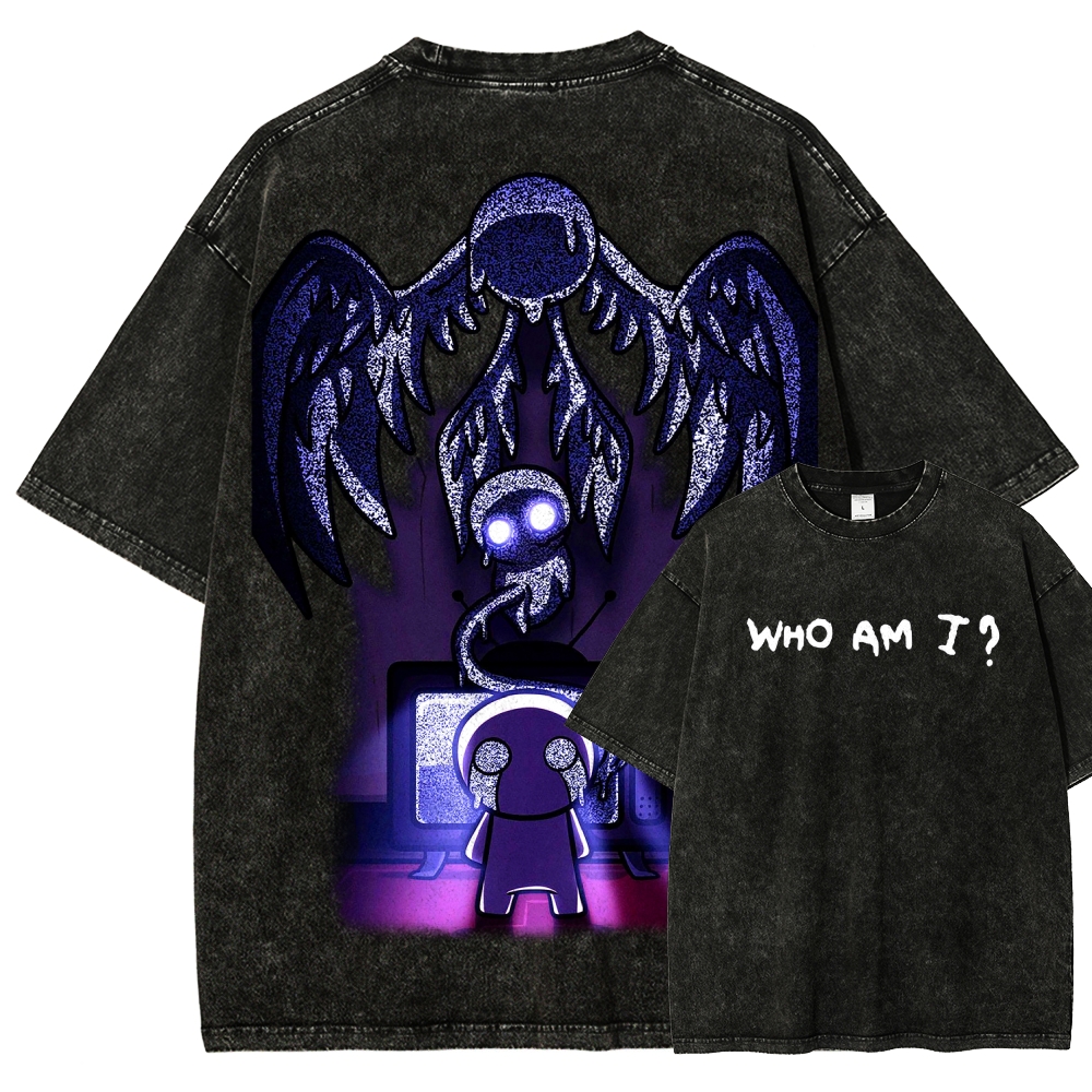 Who am I? The binding of Isaac Unisex Fit Washed T-Shirt 2601000776