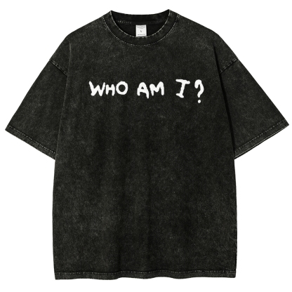 Who am I? The binding of Isaac Unisex Fit Washed T-Shirt 2601000776