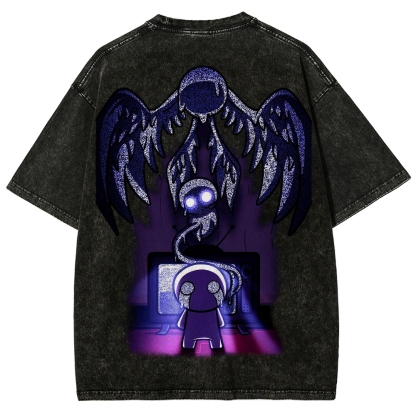 Who am I? The binding of Isaac Unisex Fit Washed T-Shirt 2601000776