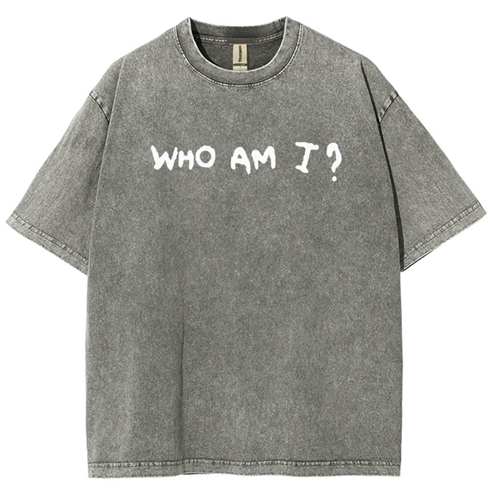 Who am I? The binding of Isaac Unisex Fit Washed T-Shirt 2601000776