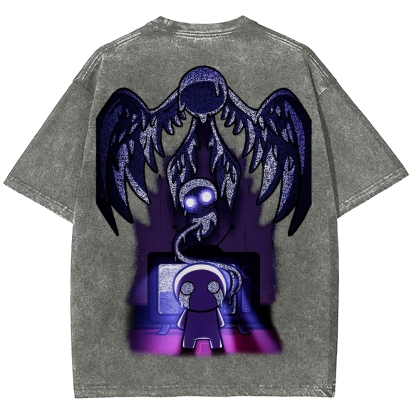 Who am I? The binding of Isaac Unisex Fit Washed T-Shirt 2601000776