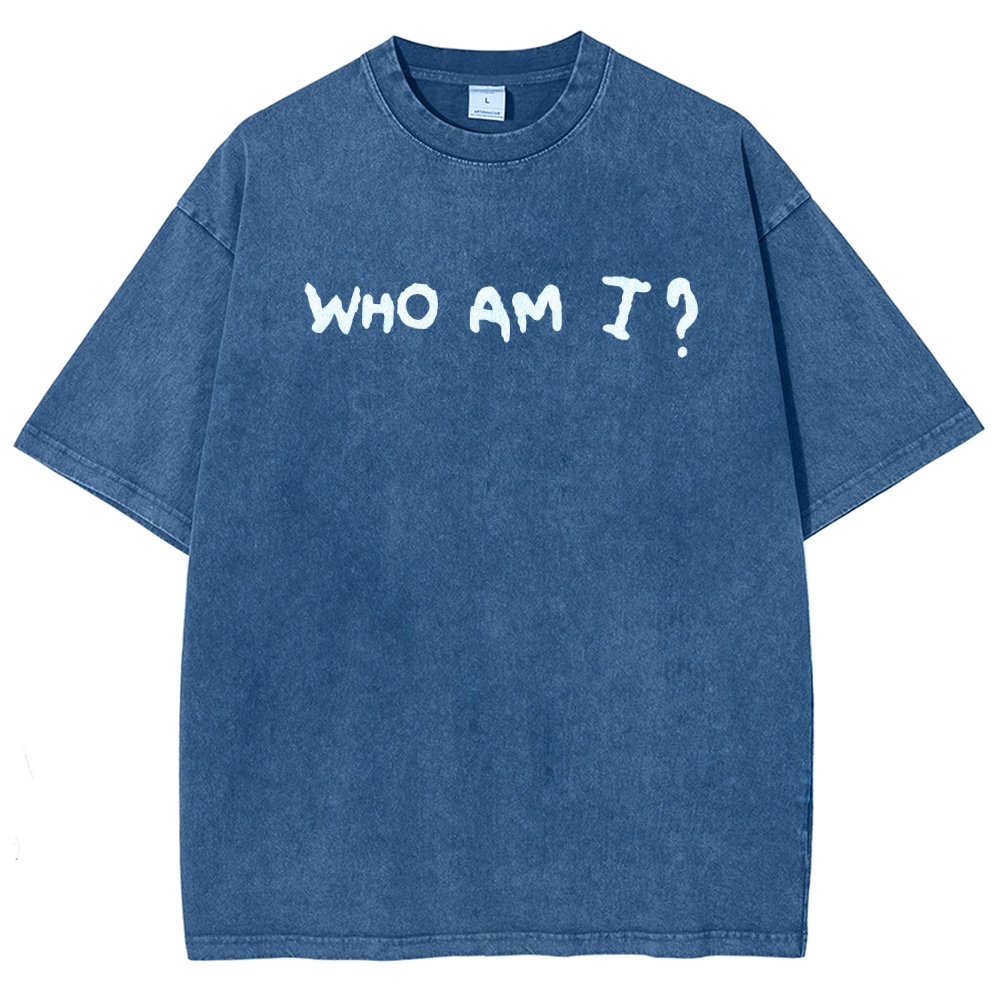 Who am I? The binding of Isaac Unisex Fit Washed T-Shirt 2601000776