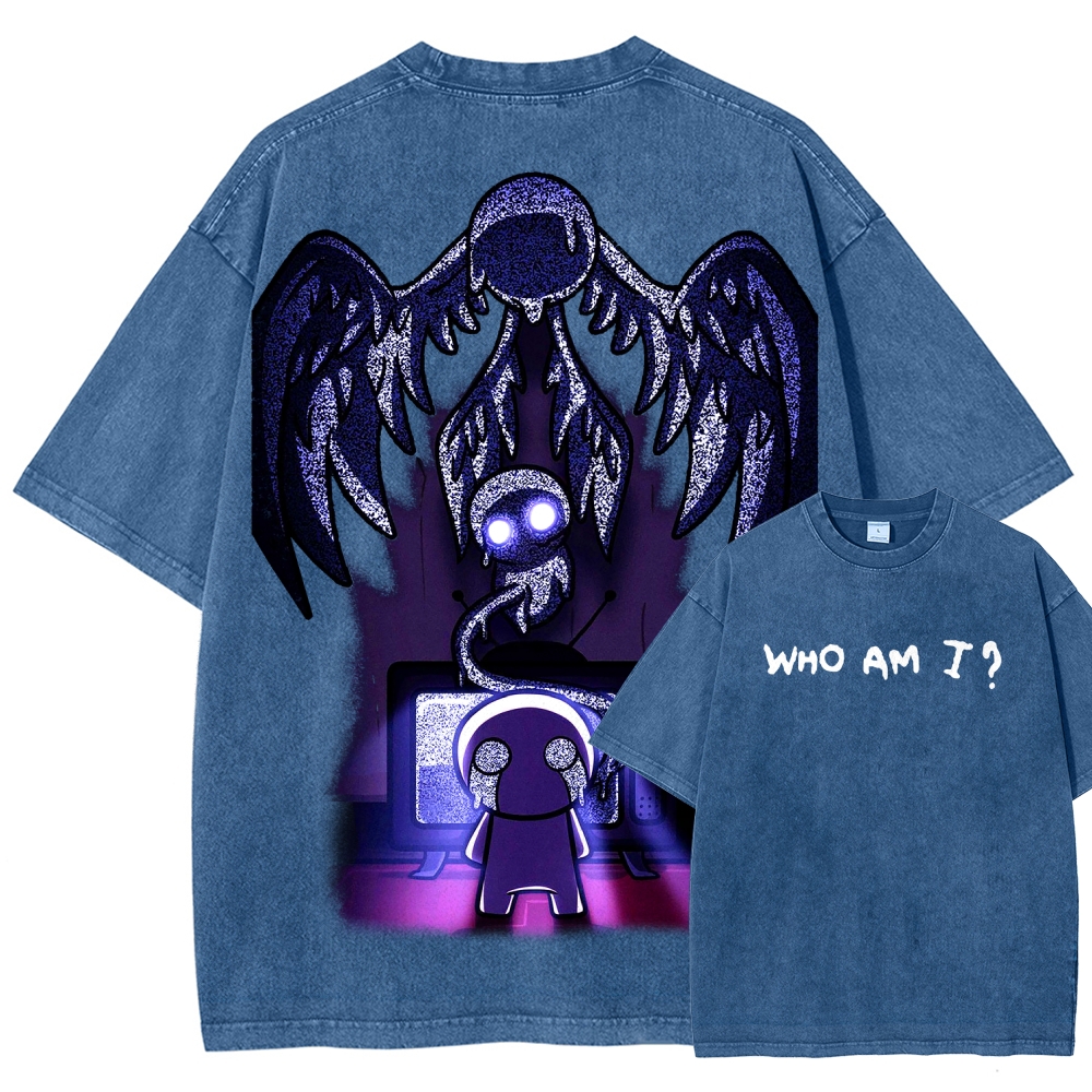 Who am I? The binding of Isaac Unisex Fit Washed T-Shirt 2601000776
