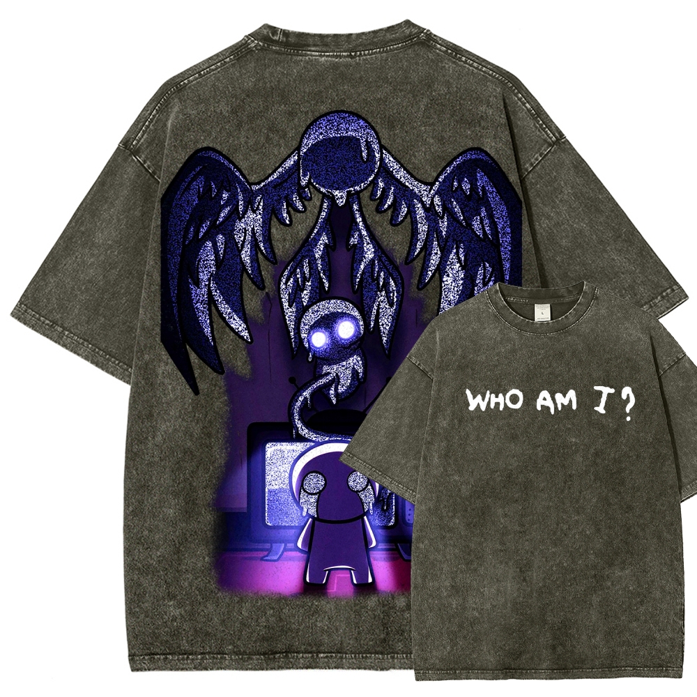 Who am I? The binding of Isaac Unisex Fit Washed T-Shirt 2601000776