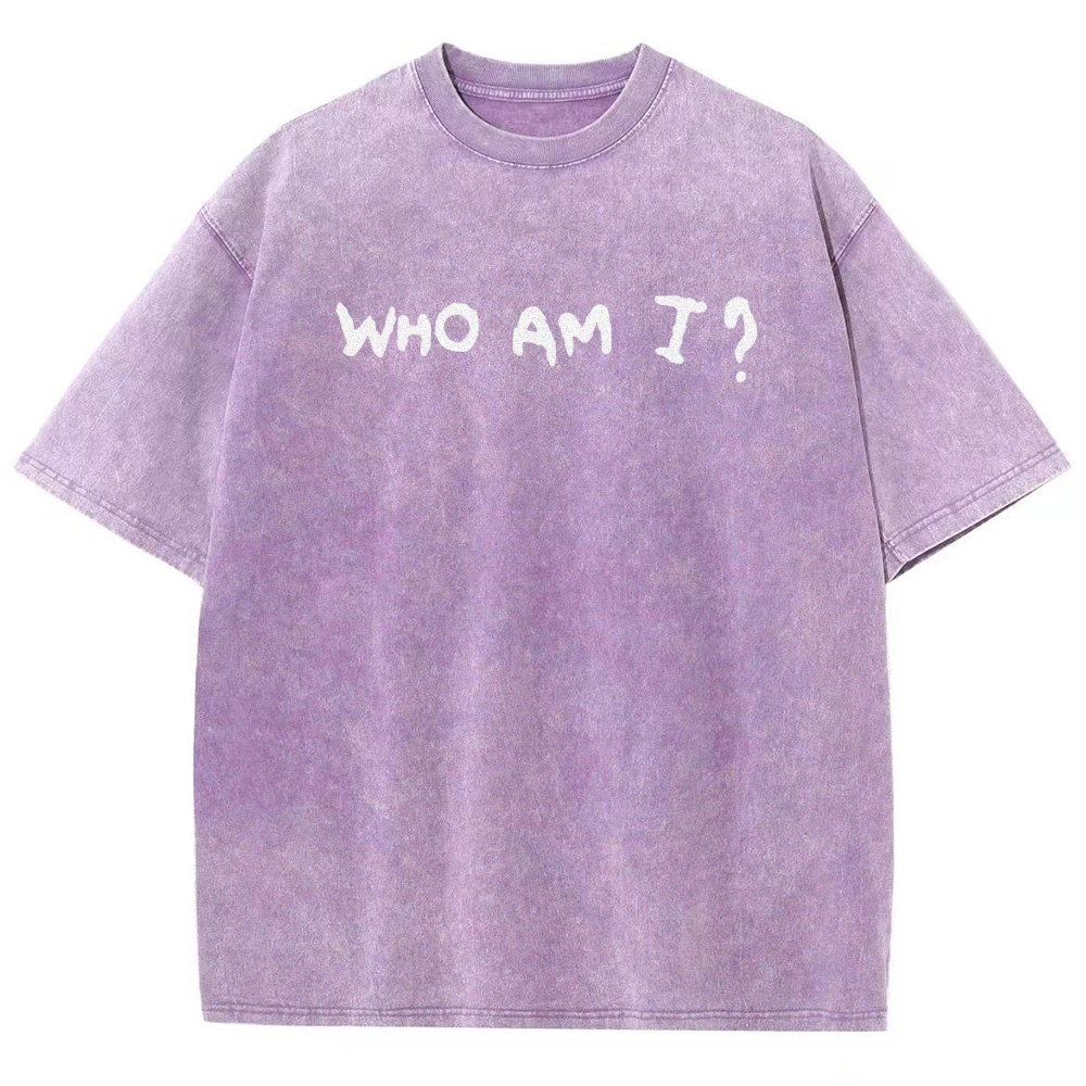 Who am I? The binding of Isaac Unisex Fit Washed T-Shirt 2601000776