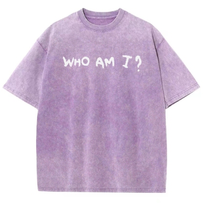 Who am I? The binding of Isaac Unisex Fit Washed T-Shirt 2601000776