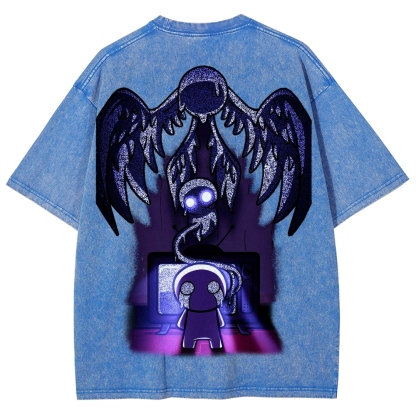 Who am I? The binding of Isaac Unisex Fit Washed T-Shirt 2601000776