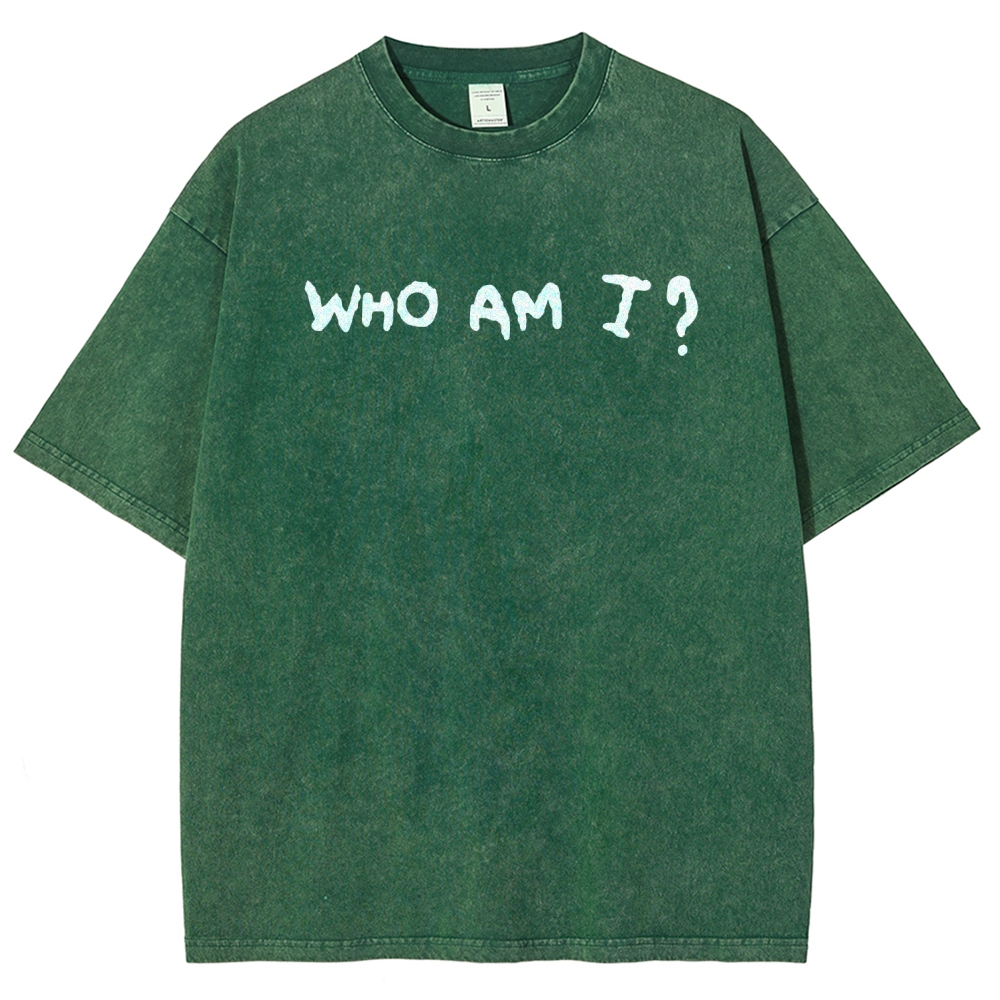 Who am I? The binding of Isaac Unisex Fit Washed T-Shirt 2601000776