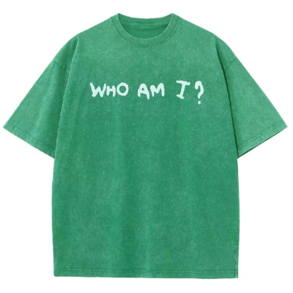 Who am I? The binding of Isaac Unisex Fit Washed T-Shirt 2601000776